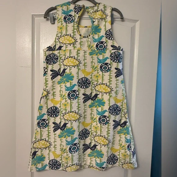 Utility Canvas Size Medium Cotton Dress Retro Whimsical Folk Scandi Fun Vibe - Picture 5 of 6